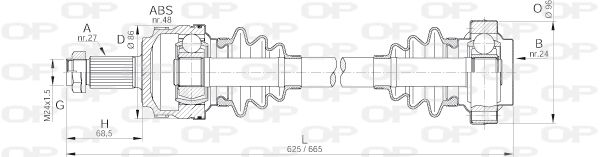 OPEN PARTS kardaninis velenas DRS6104.00